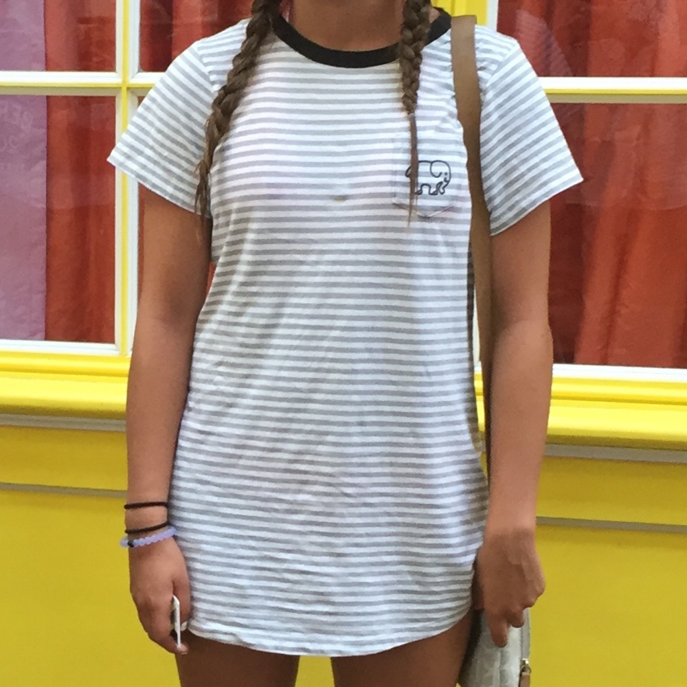 Ivory ella striped dress